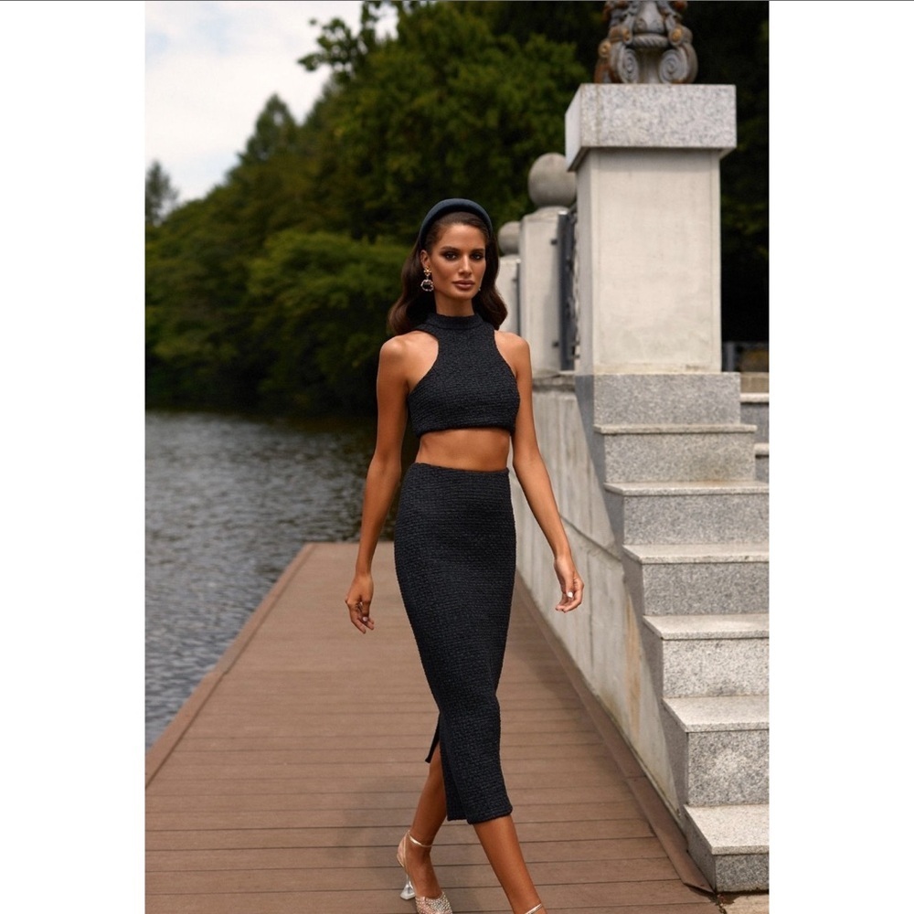 ALAMOUR THE LABEL Zoe Set in Black